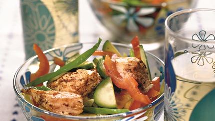 Салат с молодым картофелем и курицей