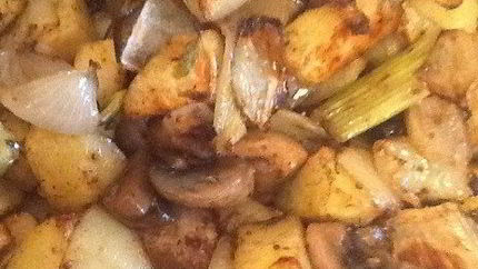 Теплый картофельный салат с фенхелем