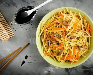 Корейский салат с говядиной