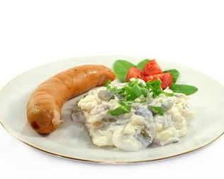 Оливье с маринованными грибами