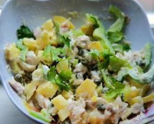 Оливье с рыбой