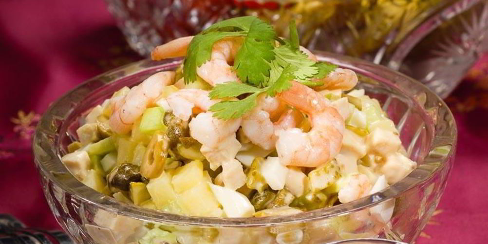 Рецепт салата оливье с острым майонезом