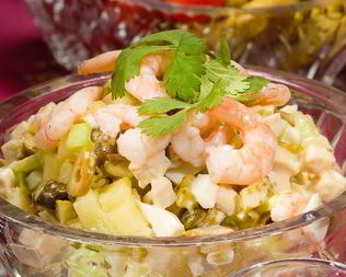 Салат оливье c острым майонезом