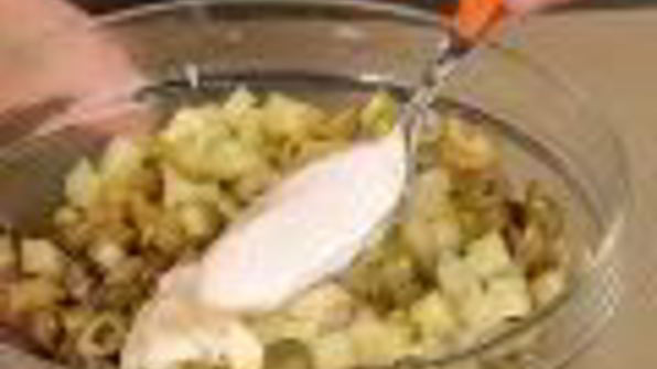 салат оливье c острым майонезом