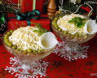 Салат Оливье под шубой