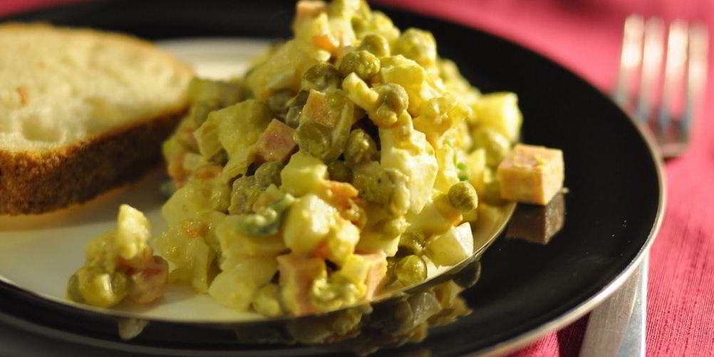 Рецепт салата оливье с морковью