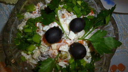 Салат Оливье с яблоками