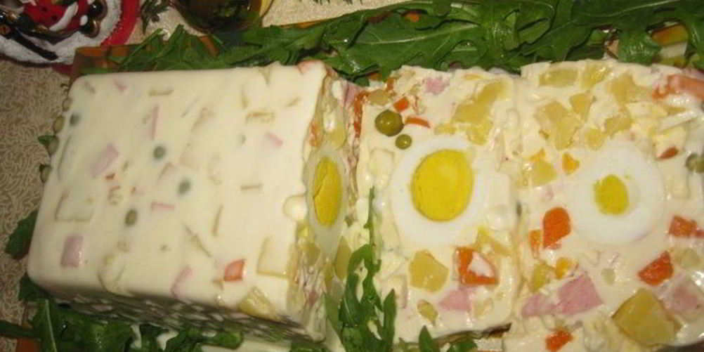 Рецепт салата-желе оливье