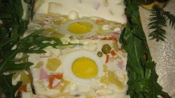 салат-желе оливье