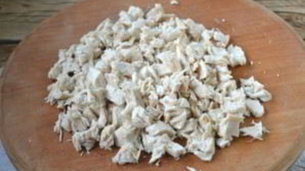 салат гранатовый браслет с грибами и курицей