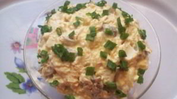 салат из шампиньонов и курицы
