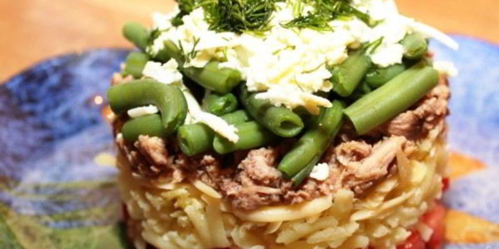 Рецепт салата из стручковой фасоли