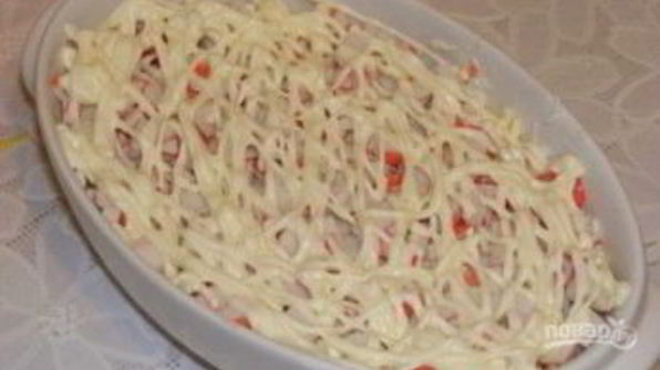 салат крабы в шубе