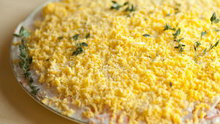 Мимоза с сыром