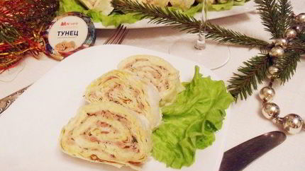 Мимоза в лаваше