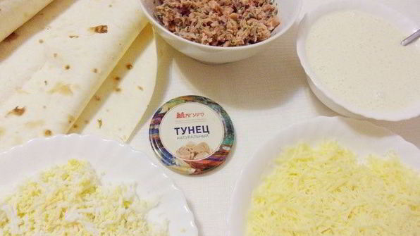 мимоза в лаваше