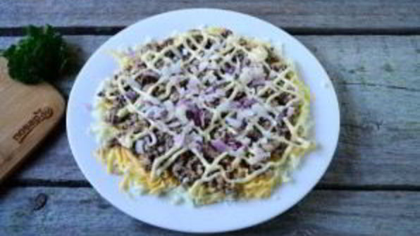 салат мимоза классический слоеный