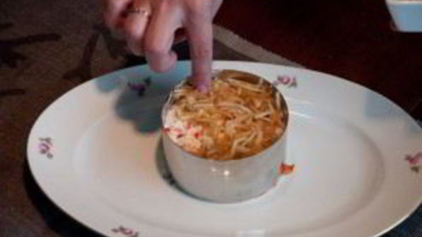 салат мимоза с крабовыми палочками