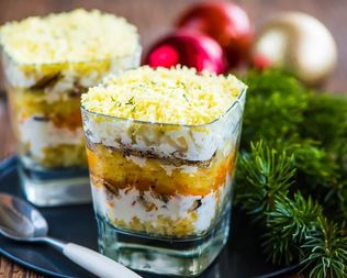 Салат мимоза со шпротами