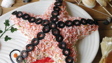 Салат Морская звезда с крабовыми палочками