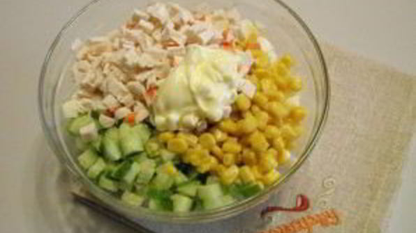 салат морская звезда с крабовыми палочками