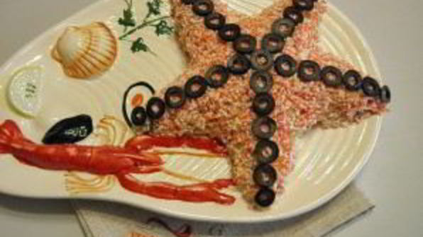 салат морская звезда с крабовыми палочками