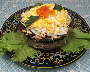 Салат Печень под шубой