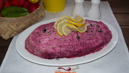 Селедка под шубой без яблок и яиц