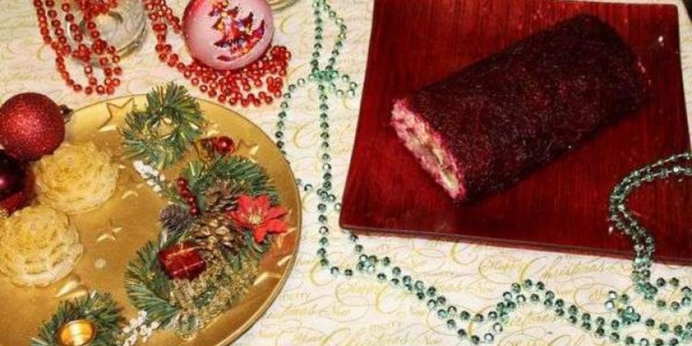 Рецепт селедки под шубой, свернутая рулетом