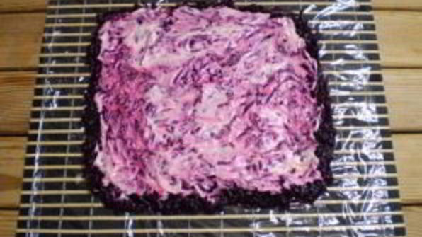 селедка под шубой в виде рулета