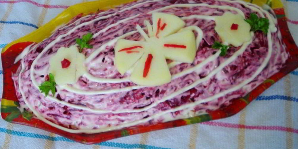 Рецепт селедки под свекольной шубой