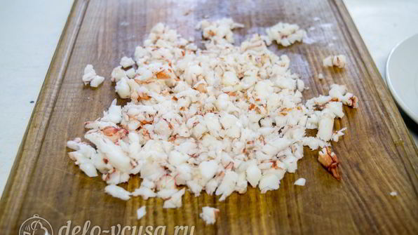 салат с креветками и крабовыми палочками