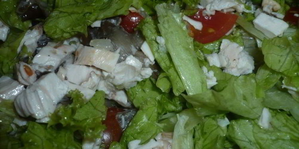 Рецепт салата с опятами и курицей
