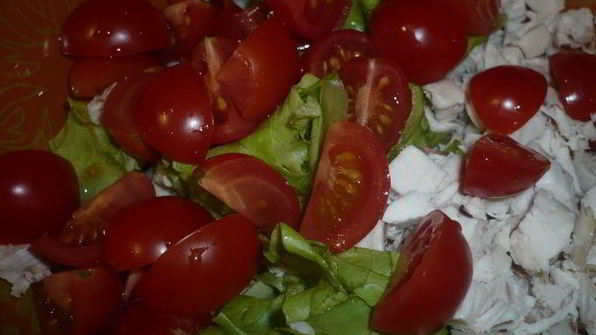 салат с опятами и курицей