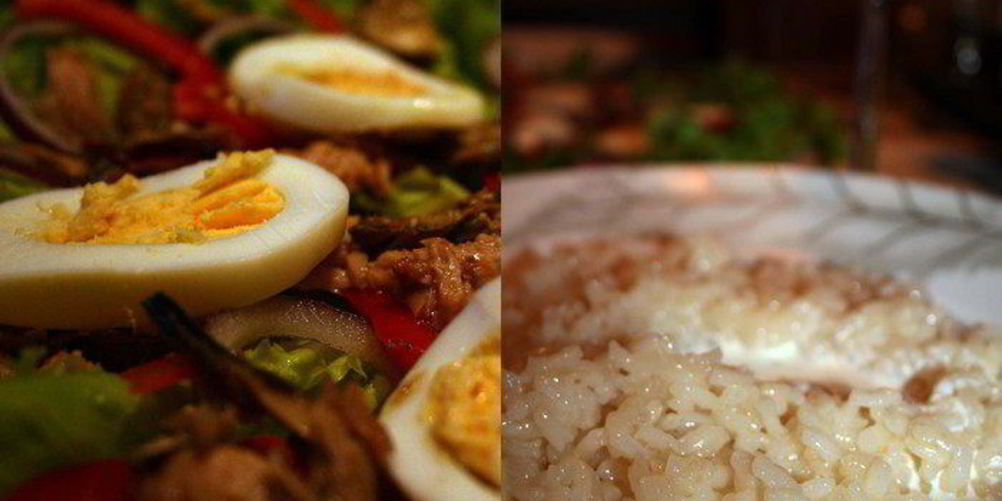 Рецепт салата с тунцом и ризотто по-милански