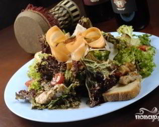 Салат с жареными баклажанами