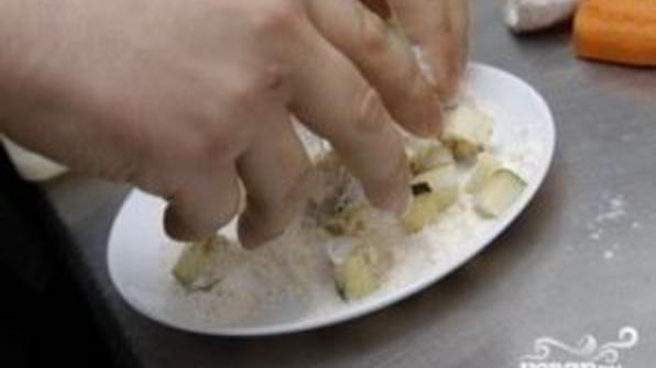 салат с жареными баклажанами