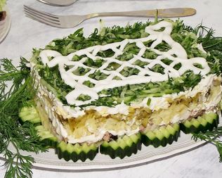 Салат шпротный