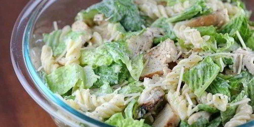 Рецепт макаронного салата цезарь
