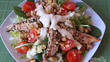 Салат Цезарь простой