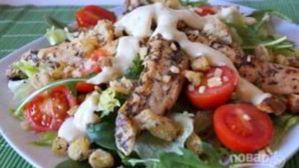 салат цезарь простой