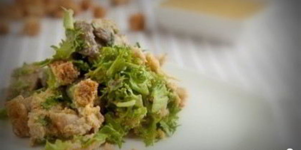 Рецепт салата цезарь с грибами