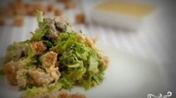 салат цезарь с грибами