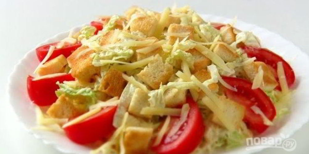 Рецепт салата цезарь с курицей по-домашнему