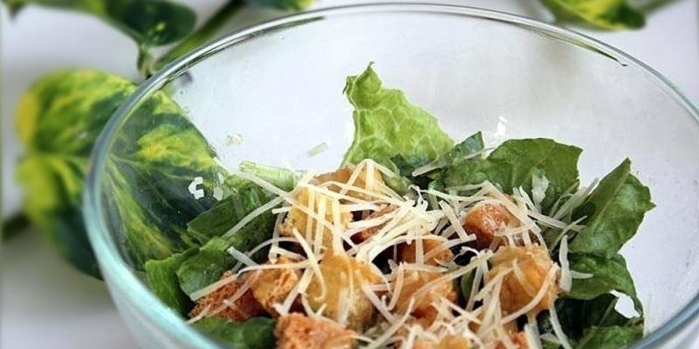 Рецепт цезаря без курицы с сухариками