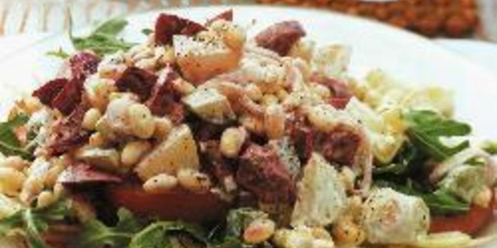 Рецепт праздничного винегрета с фасолью