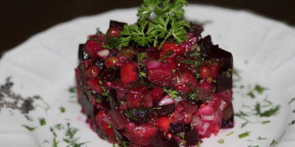 Рецепт винегрета с баклажанами