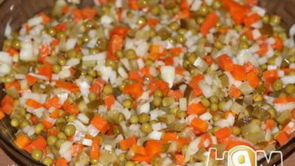 винегрет с баклажанами