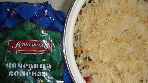 винегрет с чечевицей