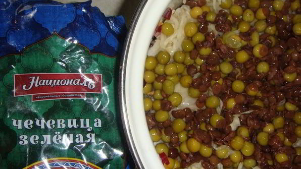 винегрет с чечевицей